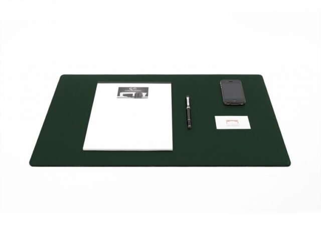 Lavoisier Maroquinier - Sous-main en cuir vert anglais - 60x40 cm