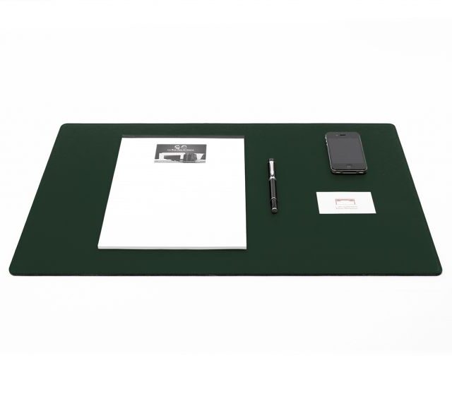 Lavoisier Maroquinier - Sous-main en cuir vert anglais - 60x40 cm