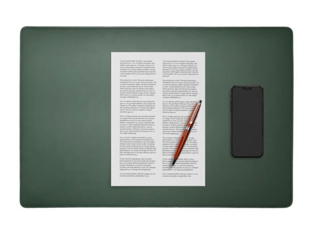 LAVOISIER Maroquinier - Sous-main en cuir vert anglais – 60×40 cm