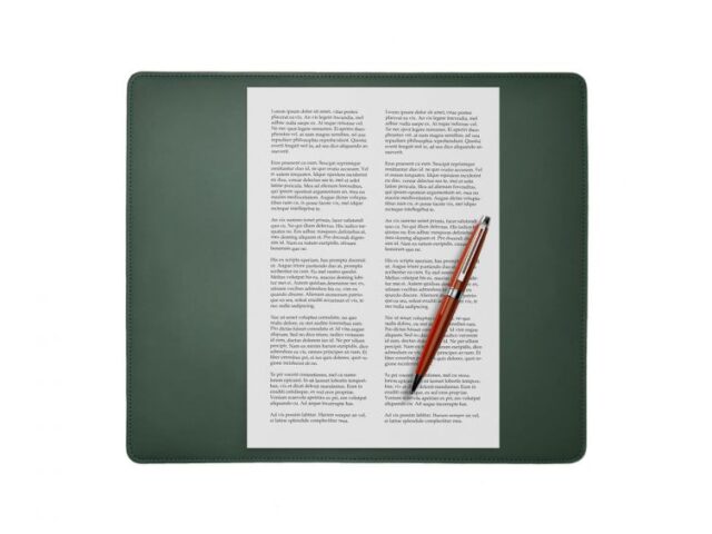 LAVOISIER Maroquinier - Sous-main en cuir vert anglais – mini – 38×32 cm