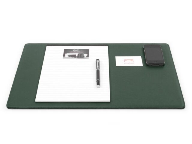 Lavoisier Maroquinier - Sous-main en cuir vert anglais "Premium" - 50x34 cm