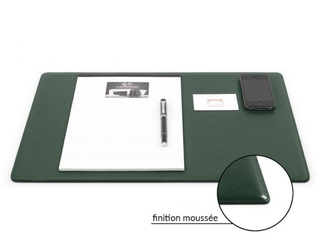 Lavoisier Maroquinier - Sous-main en cuir vert anglais "Premium" - 50x34 cm