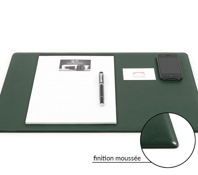 Lavoisier Maroquinier - Sous-main en cuir vert anglais "Premium" - 50x34 cm