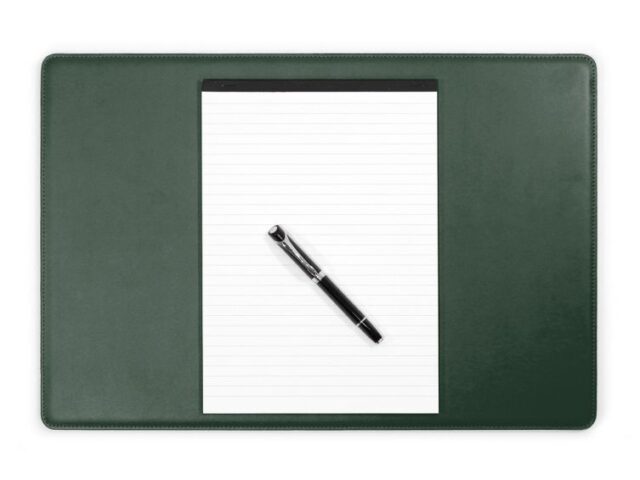 Lavoisier Maroquinier - Sous-main en cuir vert anglais "Premium" - 50x34 cm