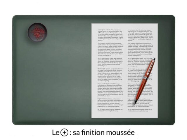 LAVOISIER Maroquinier - Sous-main en cuir vert anglais “Premium” – 50×34 cm