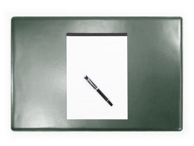 Lavoisier Maroquinier - Sous-main en cuir vert anglais "Premium" - 60x40 cm