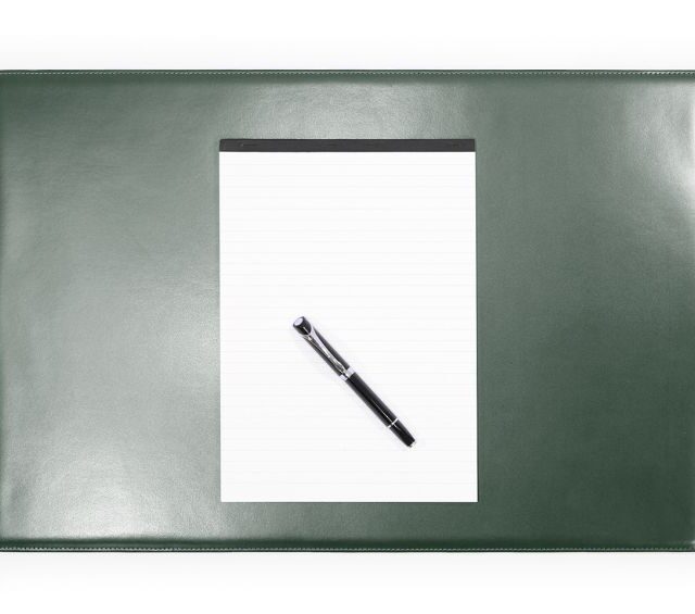 Lavoisier Maroquinier - Sous-main en cuir vert anglais "Premium" - 60x40 cm