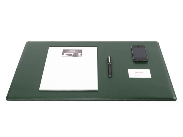 Lavoisier Maroquinier - Sous-main en cuir vert anglais "Premium" - 60x40 cm