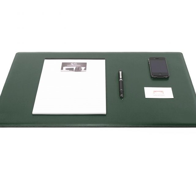 Lavoisier Maroquinier - Sous-main en cuir vert anglais "Premium" - 60x40 cm