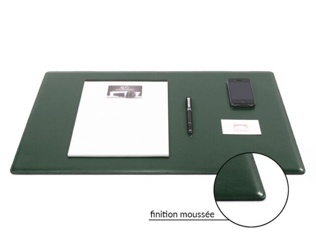 Lavoisier Maroquinier - Sous-main en cuir vert anglais "Premium" - 60x40 cm