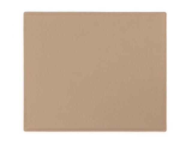 Lavoisier Maroquinier - Sous-main mini en cuir beige café latte "Premium" - 38x32 cm