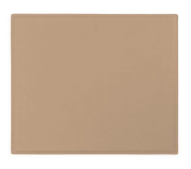 Lavoisier Maroquinier - Sous-main mini en cuir beige café latte "Premium" - 38x32 cm