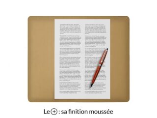 sous main mini en cuir beige cafe latte premium 38x32 cm