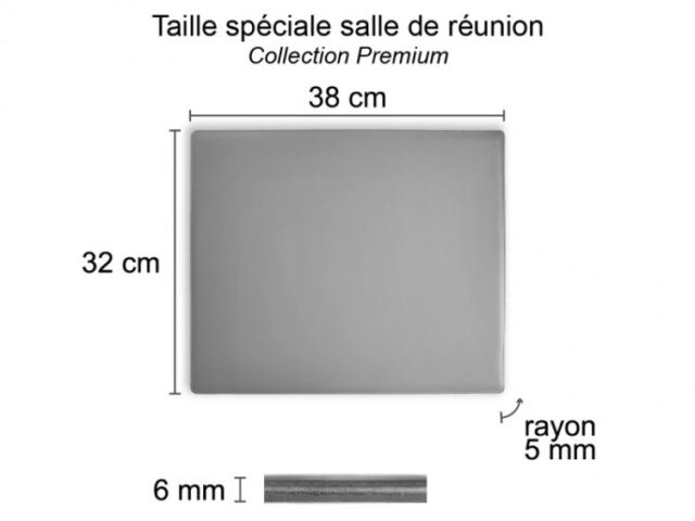 Lavoisier Maroquinier - Sous-main mini en cuir beige café latte "Premium" - 38x32 cm