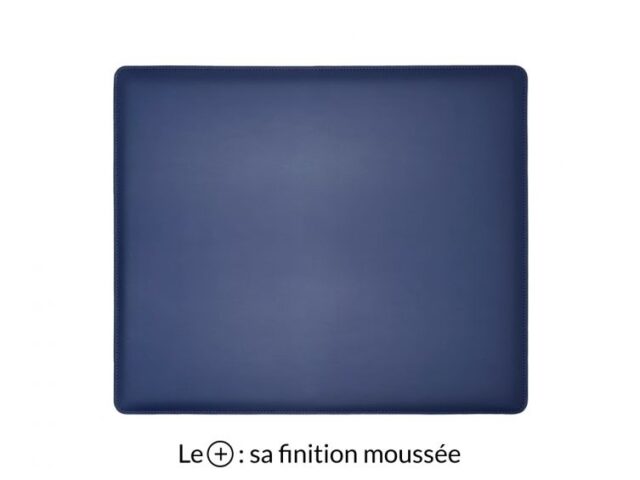 Lavoisier Maroquinier - Sous-main mini en cuir bleu cobalt "Premium" - 38x32 cm