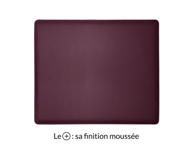 Lavoisier Maroquinier - Sous-main mini en cuir bordeaux "Premium" - 38x32 cm