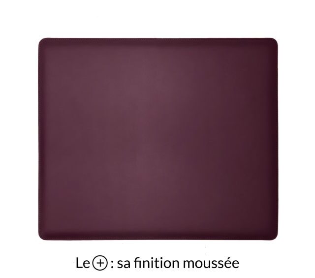Lavoisier Maroquinier - Sous-main mini en cuir bordeaux "Premium" - 38x32 cm