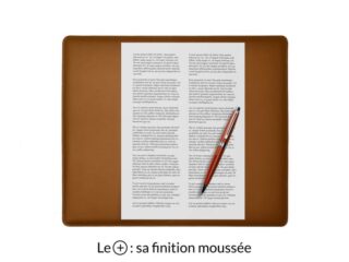 Sous-main mini en cuir gold “Premium” – 38×32 cm par la marque LAVOISIER Maroquinier LAVOISIER Maroquinier - Sous-main mini en cuir gold “Premium” – 38×32 cm