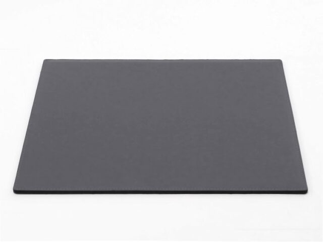 Lavoisier Maroquinier - Sous-main mini en cuir gris fer "Premium" - 38x32 cm