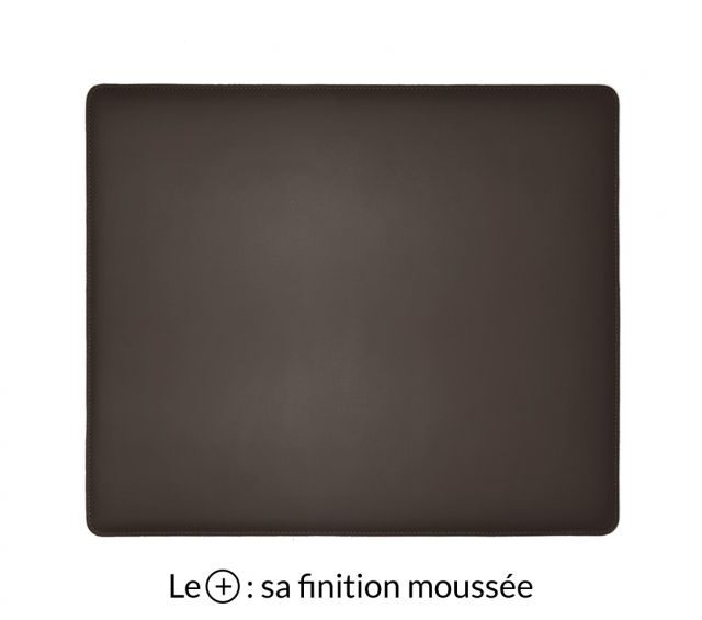 Lavoisier Maroquinier - Sous-main mini en cuir marron foncé "Premium" - 38x32 cm