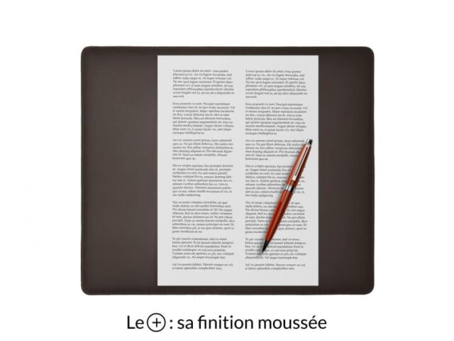 LAVOISIER Maroquinier - Sous-main mini en cuir marron foncé “Premium” – 38×32 cm