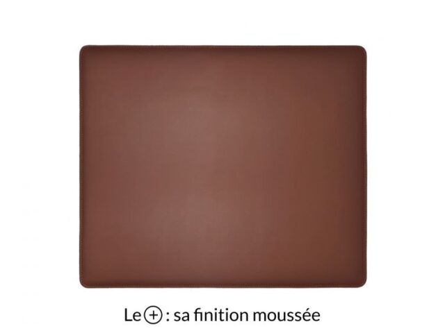 Lavoisier Maroquinier - Sous-main mini en cuir marron "Premium" - 38x32 cm