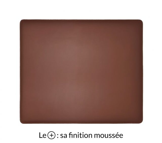 Lavoisier Maroquinier - Sous-main mini en cuir marron "Premium" - 38x32 cm