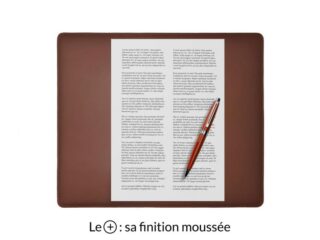 sous main mini en cuir marron premium 38x32 cm