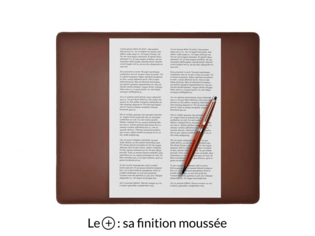 LAVOISIER Maroquinier - Sous-main mini en cuir marron “Premium” – 38×32 cm