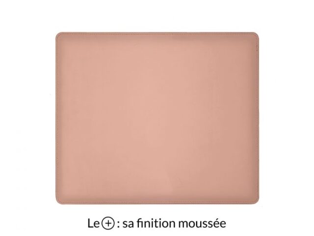 Lavoisier Maroquinier - Sous-main mini en cuir rose "Premium" - 38x32 cm