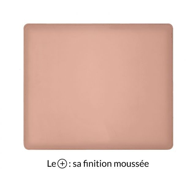 Lavoisier Maroquinier - Sous-main mini en cuir rose "Premium" - 38x32 cm