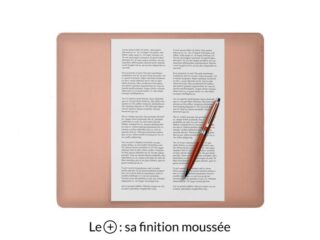 LAVOISIER Maroquinier - Sous-main mini en cuir rose “Premium” – 38×32 cm