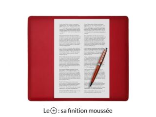 LAVOISIER Maroquinier - Sous-main mini en cuir rouge coquelicot “Premium” – 38×32 cm