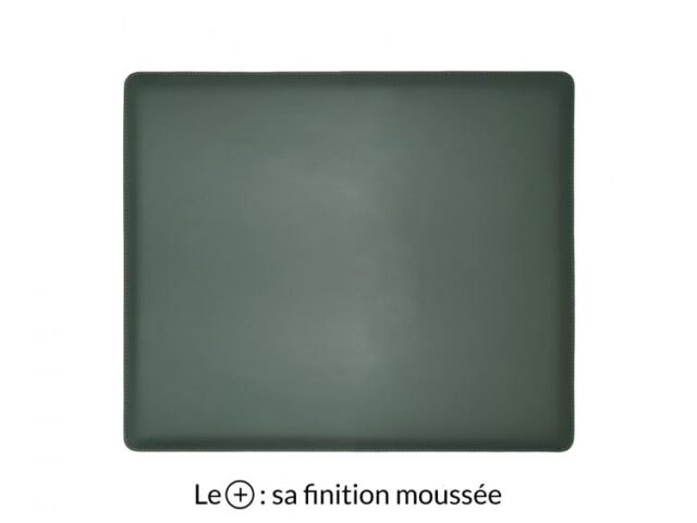 Lavoisier Maroquinier - Sous-main mini en cuir vert anglais "Premium" - 38x32 cm