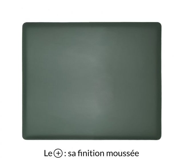 Lavoisier Maroquinier - Sous-main mini en cuir vert anglais "Premium" - 38x32 cm