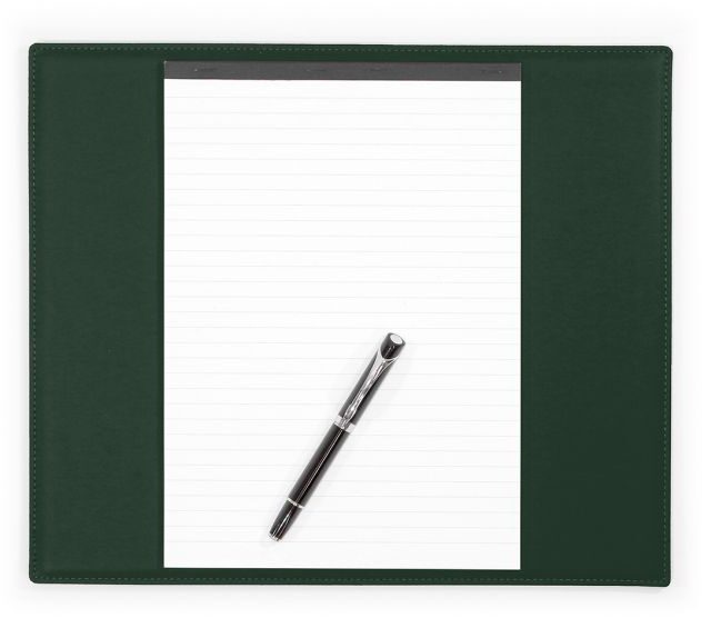 Lavoisier Maroquinier - Sous-main mini en cuir vert anglais "Premium" - 38x32 cm