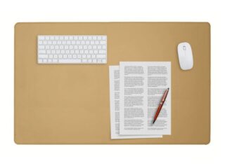 sous main xl en cuir beige cafe latte 80x50 cm