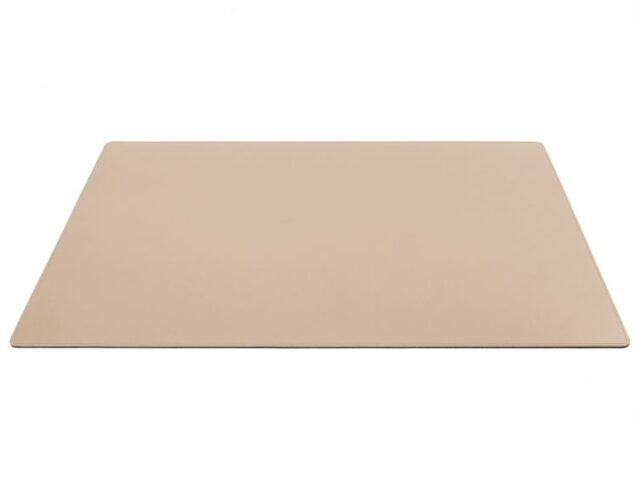 Lavoisier Maroquinier - Sous-main XL en cuir beige café latte - 80x50 cm