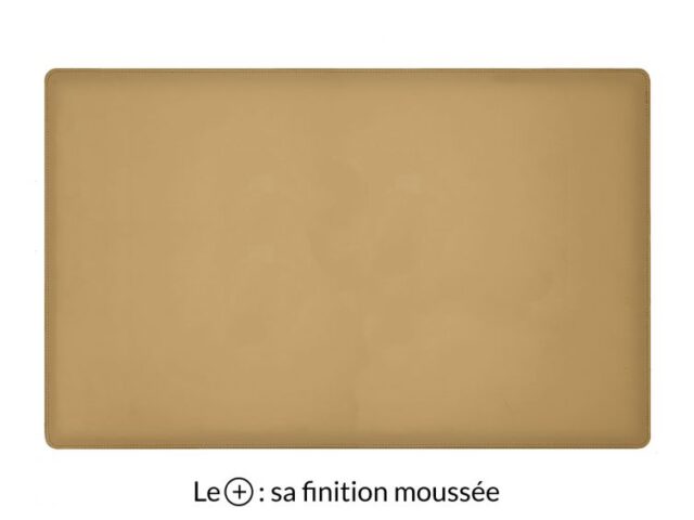 Lavoisier Maroquinier - Sous-main XL en cuir beige café latte "Premium" - 80x50 cm