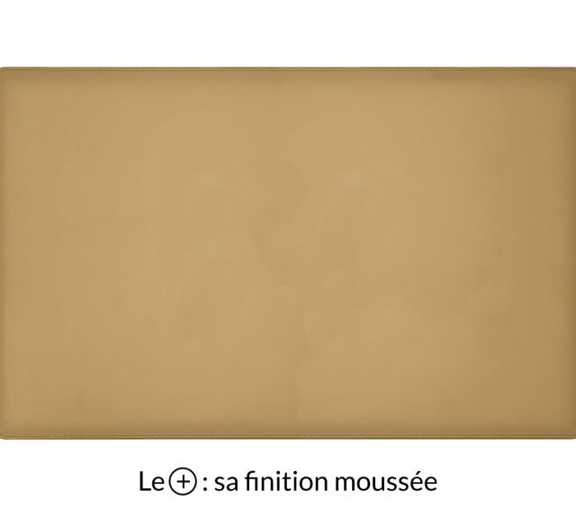 Lavoisier Maroquinier - Sous-main XL en cuir beige café latte "Premium" - 80x50 cm