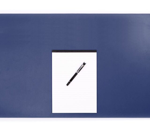 Lavoisier Maroquinier - Sous-main XL en cuir bleu cobalt - 80x50 cm