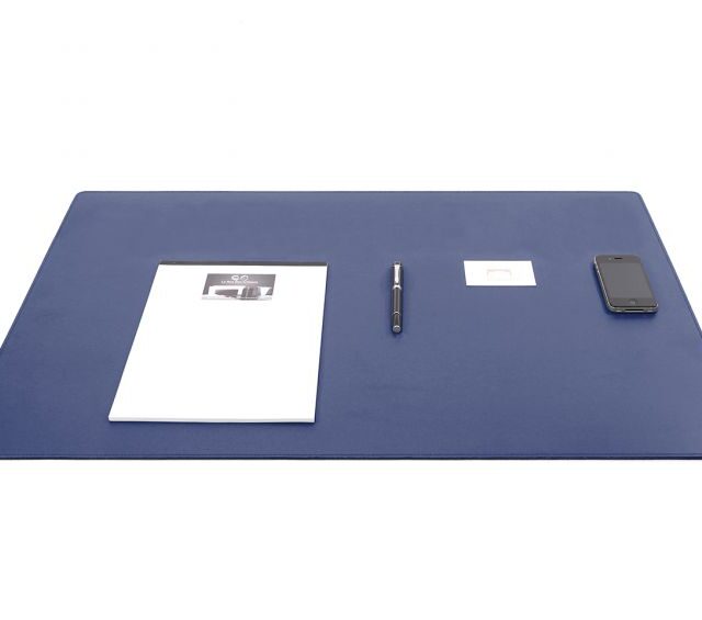 Lavoisier Maroquinier - Sous-main XL en cuir bleu cobalt - 80x50 cm