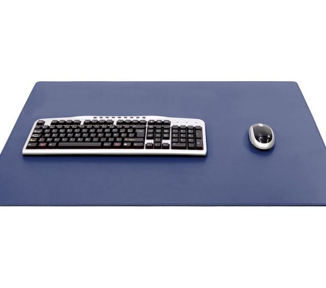 Lavoisier Maroquinier - Sous-main XL en cuir bleu cobalt - 80x50 cm