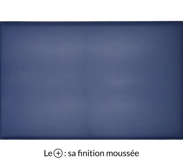 Lavoisier Maroquinier - Sous-main XL en cuir bleu cobalt "Premium" - 80x50 cm