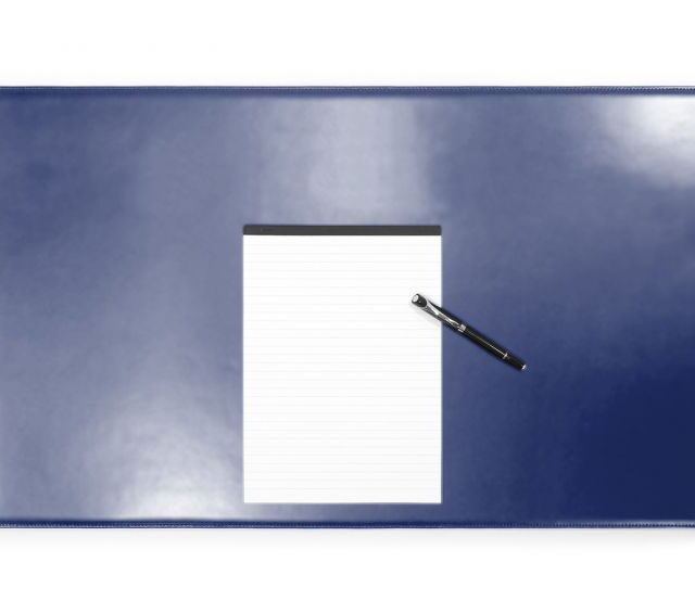 Lavoisier Maroquinier - Sous-main XL en cuir bleu cobalt "Premium" - 80x50 cm