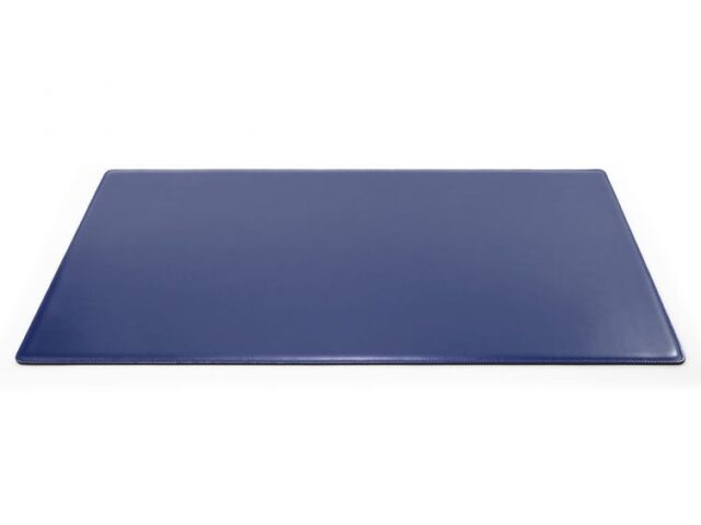 Lavoisier Maroquinier - Sous-main XL en cuir bleu cobalt "Premium" - 80x50 cm