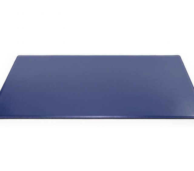 Lavoisier Maroquinier - Sous-main XL en cuir bleu cobalt "Premium" - 80x50 cm