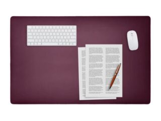LAVOISIER Maroquinier - Sous-main XL en cuir bordeaux – 80×50 cm
