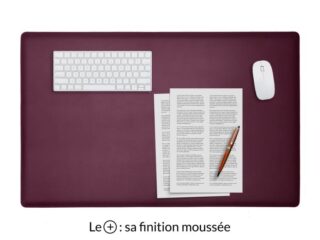 sous main xl en cuir bordeaux premium 80x50 cm