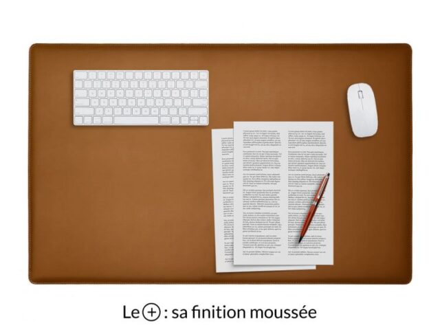 LAVOISIER Maroquinier - Sous-main XL en cuir gold “Premium” – 80×50 cm